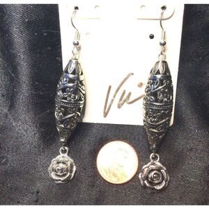 V Cone Rose Earrings